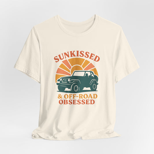 Sunkissed & Off-Road Obsessed Tee — Vintage Jeep Life Sunset Graphic T-Shirt