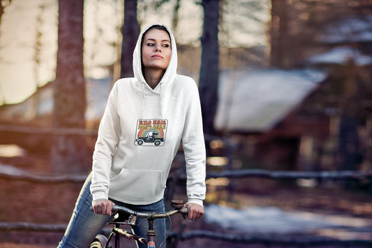 Wild Hair Don't Care | Retro Rainbow Trail Hoodie Graphic Pullover